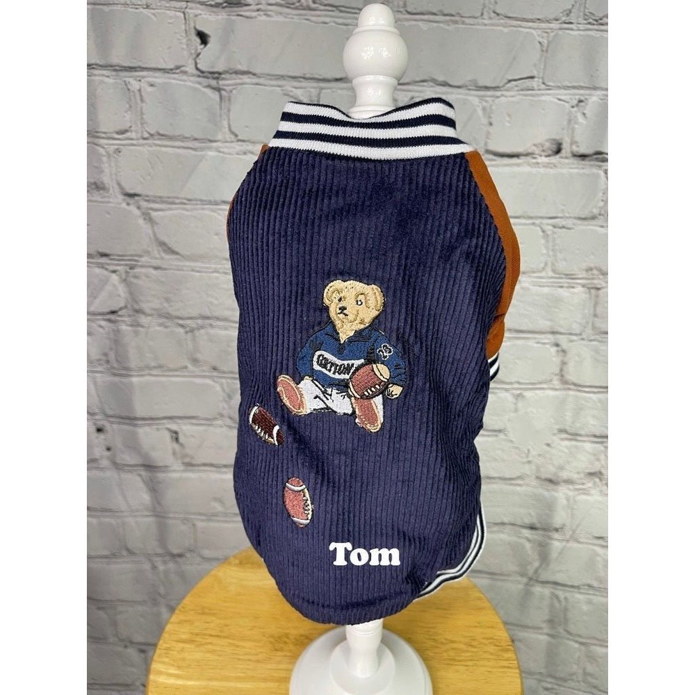Custom Embroidered Varsity Jacket for pets | Luxury jacket for dogs | varsity ja